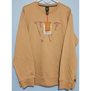 NWT Houston White Tan Pullover Sweatshirt Size L